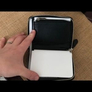 Coach Bags - COACH Zip Around Wallet Signature Black Silver Coach Bags - COACH Zip Around Wallet Signature Black Silver